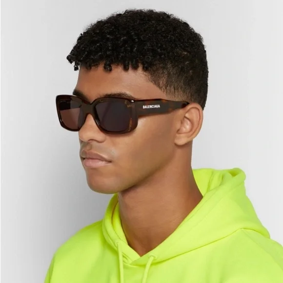 NEW BALENCIAGA BB0072S 001 BLACK WOMEN SQUARE SUNGLASSES  display picture 3